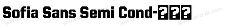 Sofia Sans Semi Cond字体转换